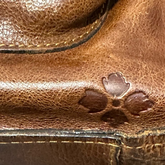 Patricia Nash Jovanna Distressed Cognac Tooled Italian Leather Tassel Backpack - Picture 14 of 15